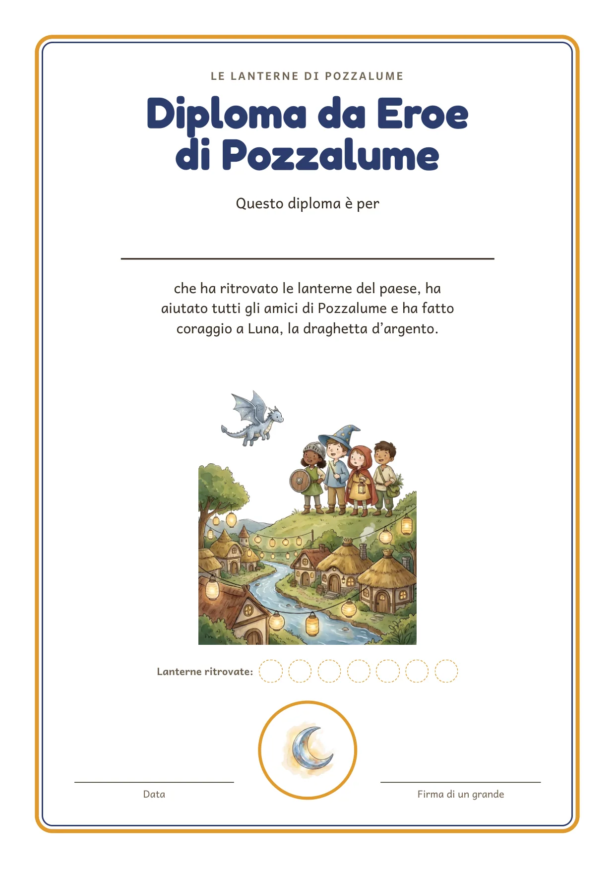 Il Diploma da Eroe di Pozzalume